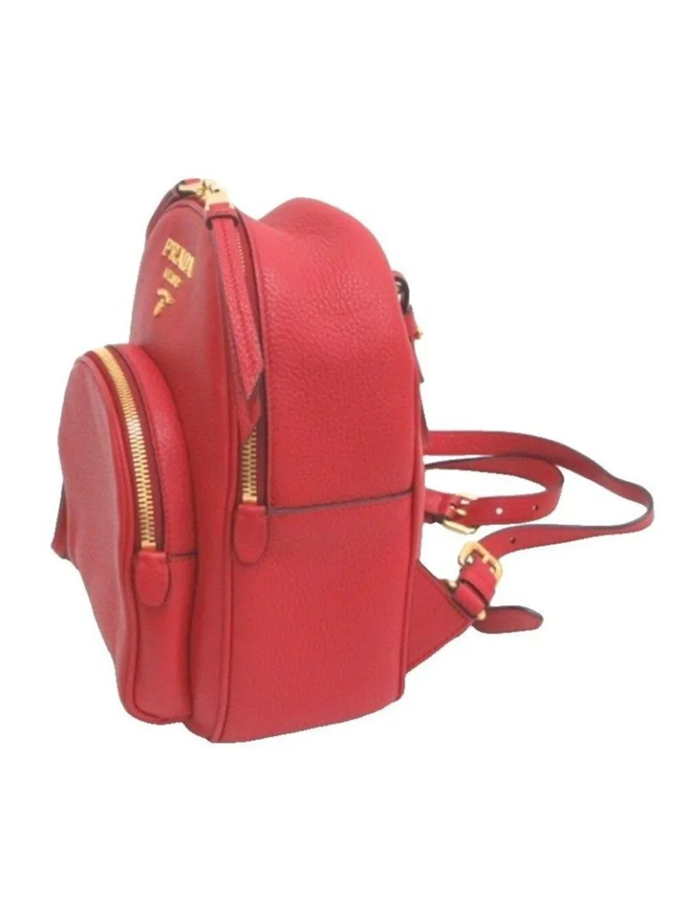 Prada Logo Leather Backpack